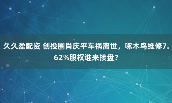 久久盈配资 创投圈肖庆平车祸离世，啄木鸟维修7.62%股权谁来接盘？